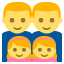 👨👨👧👧